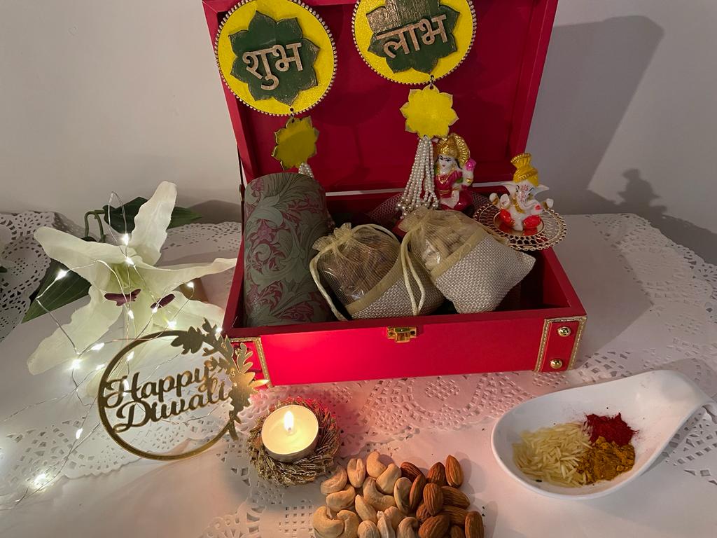 Ganesh Laxmi Gift Basket for Diwali - Same day Delivery - Best Seller Gift Hamper C-GBF