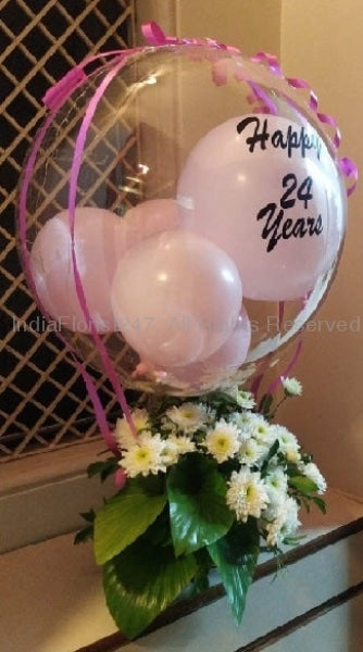 Years Balloons for Anniversary Birthday or mark any year - Balloon Bouquet with Number Printed C-BFST