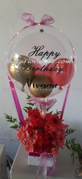 Personalised balloons with name BALLOON BOUQUET ONLINE GIFT DELIVERY FOR BIRTHDAY & Anniversary C-BFST