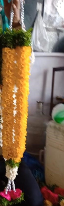 Fresh Marigold Garland - 1 quantity Ganpati Decoration or Pooja I-GWFA