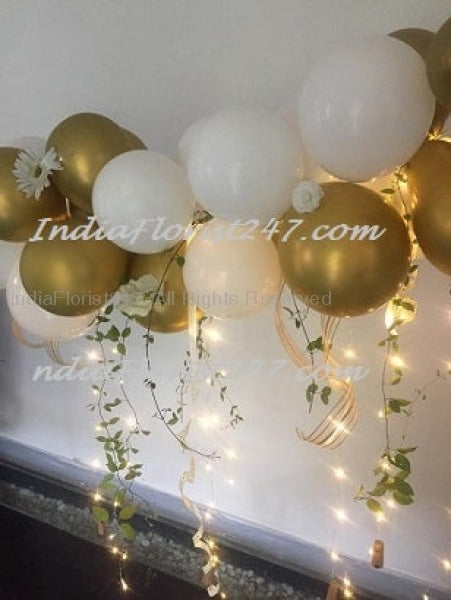 Anniversary balloon, Bachelorette party golden wedding balloons Decoration curtain of balloons Led Lights I-AFBO