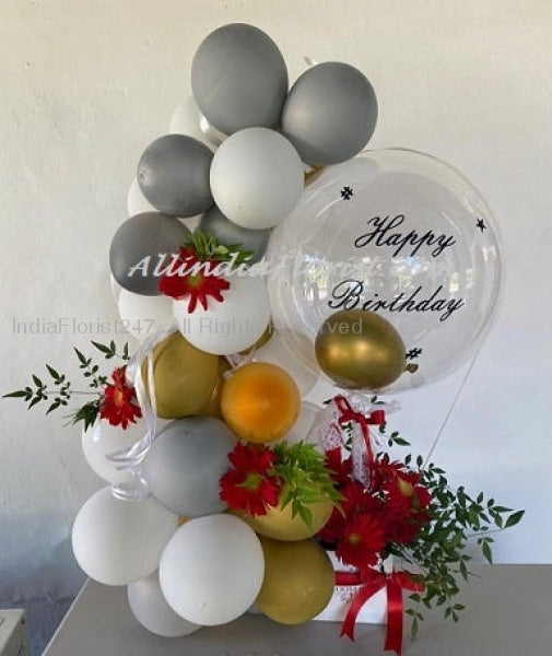 Online Hot Air Balloon Bouquet Delivery in India for Birthday C-BFST