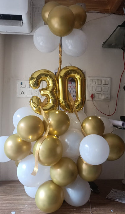 CHOOSE ANY NUMBER- Order Number balloon decoration online same day home delivery Balloons & Gifts Double Digit Birthday or Anniversary I-AFBO