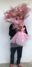 Load image into Gallery viewer, Large life size birthday bouquet of flowers in pastel shades 80 flowers in 3 to 4 feet I-FBO
