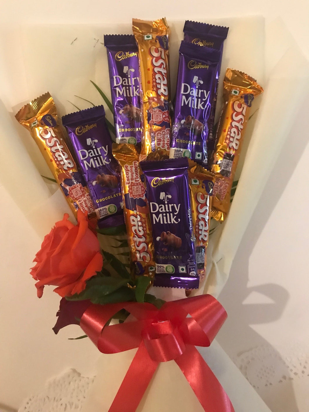Cadbury Gift Pack and Roses - Bouquet of Chocolates Free Shipping C-FCB