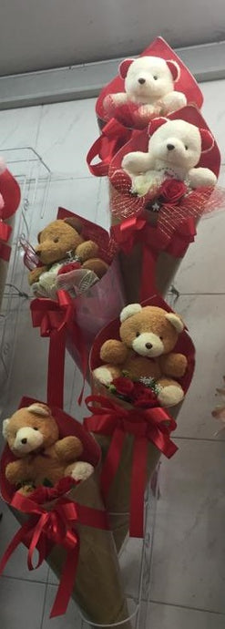 Order gifts online 6 inches Teddy Bear and balloons home delivery for birthday C-TBB
